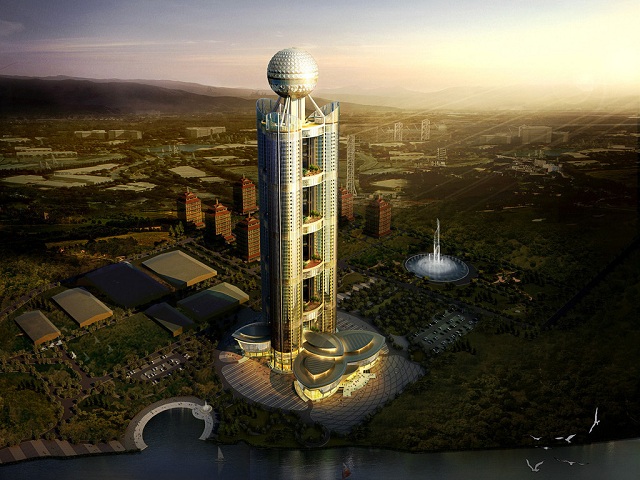 revolving restaurant of Huaxi Village in the Air