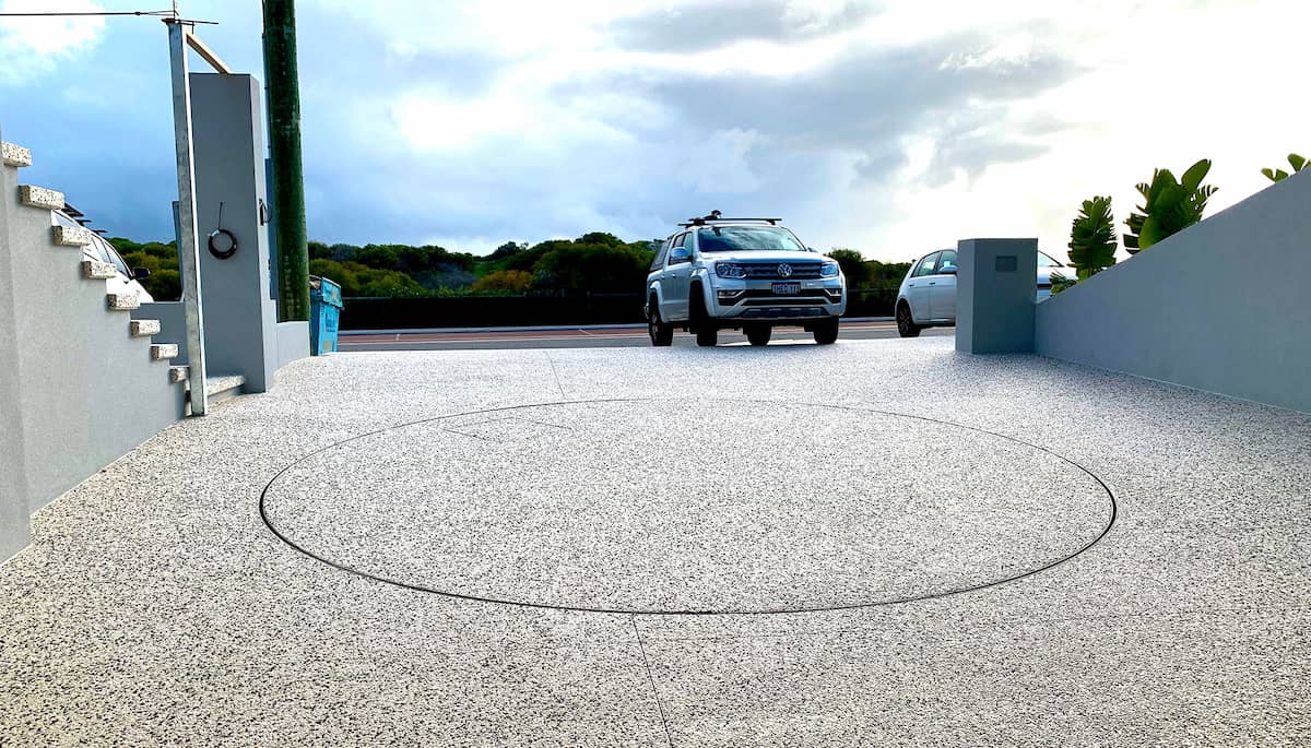 Residential driveway car turntable project in Perth Australia