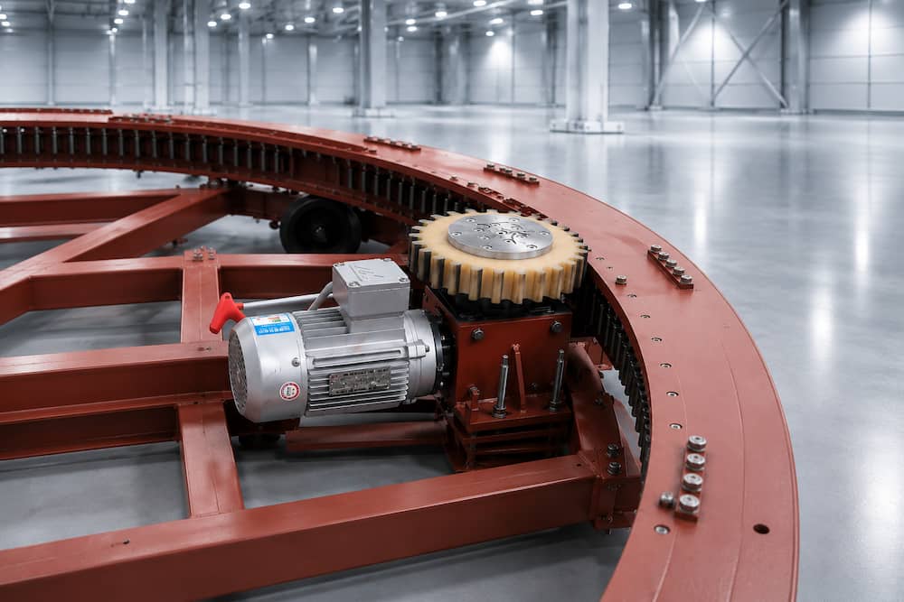 Industrial NORD gear motor transmission and pin-gear