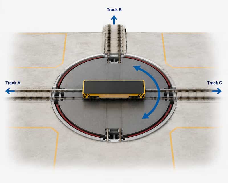 T-Junction Turntables Diagram