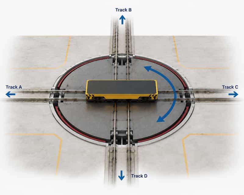 Cross-Track Turntables Diagram