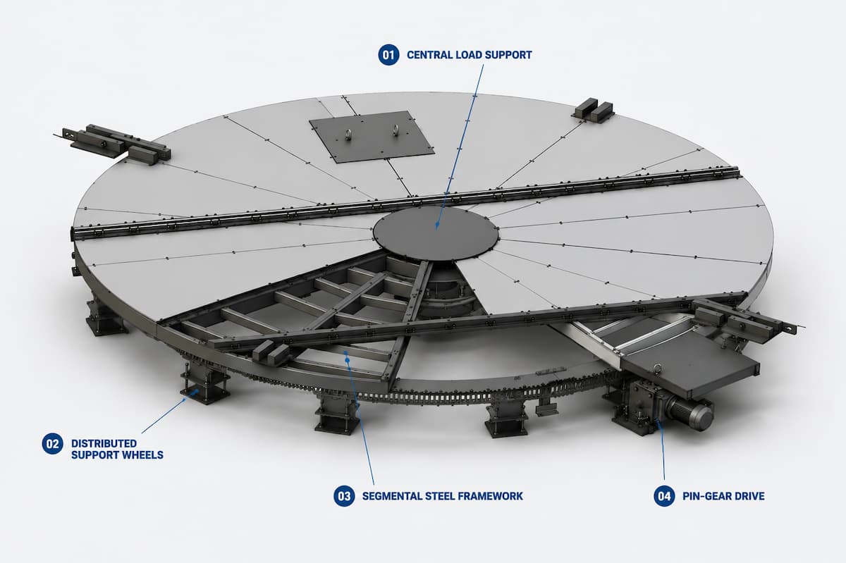 Turntable 3D Structure and Components
